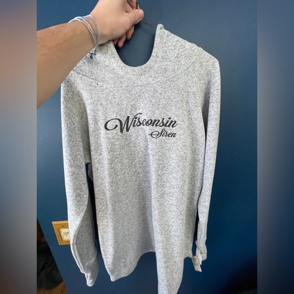 J. America Siren, Wisconsin Heather Gray Hoodie